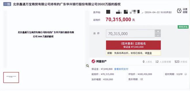 股權(quán)債權(quán)拍賣齊遇冷廣東華興銀行加碼科技會奏效嗎？(圖3)